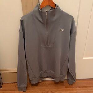 Nike Circa Half-Zip Men's Pullover Jacket, Particle Gray/Coconut Milk